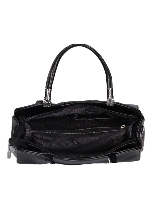 Karen D 341 fekete velúr rostbőr női táska