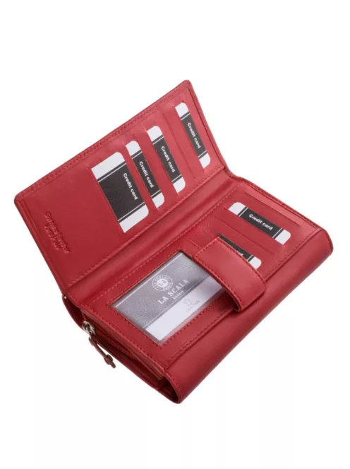 La Scala LAS35 piros női pénztárca