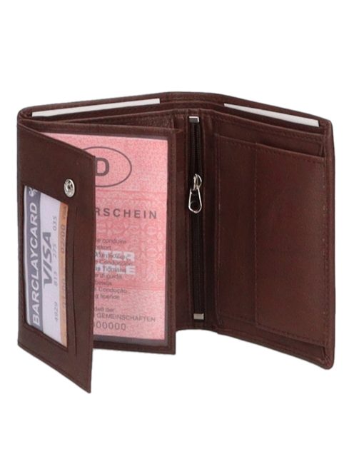 VK 6 barna bőr férfi pénztárca