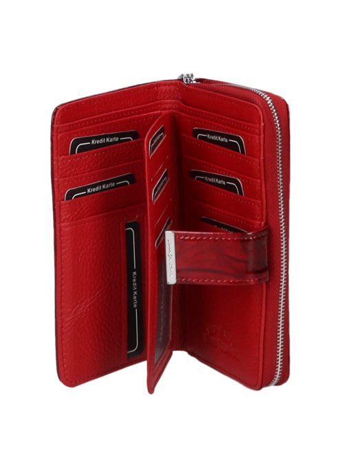 Jennifer Jones 5280-14 piros bőr női pénztárca