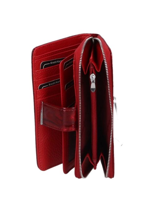 Jennifer Jones 5280-14 piros bőr női pénztárca