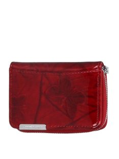 Jennifer Jones 5262-14 piros lepkés bőr női pénztárca
