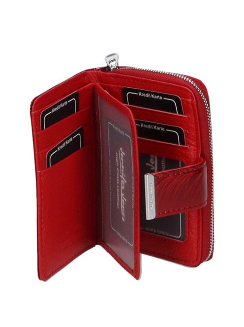 Jennifer Jones 5198-11 piros bőr női pénztárca