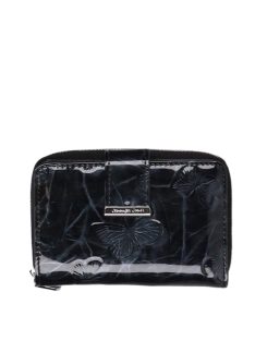Jennifer Jones 5198-14 fekete lepkés bőr női pénztárca