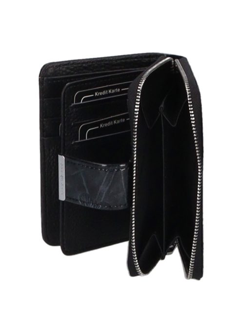 Jennifer Jones 5198-14 fekete lepkés bőr női pénztárca