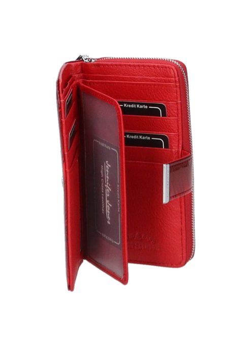 Jennifer Jones 5280-11 piros  bőr női pénztárca