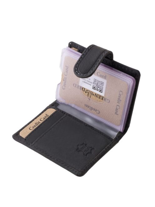 Green Deed OP30808/T fekete bőr férfi kártyatartó 