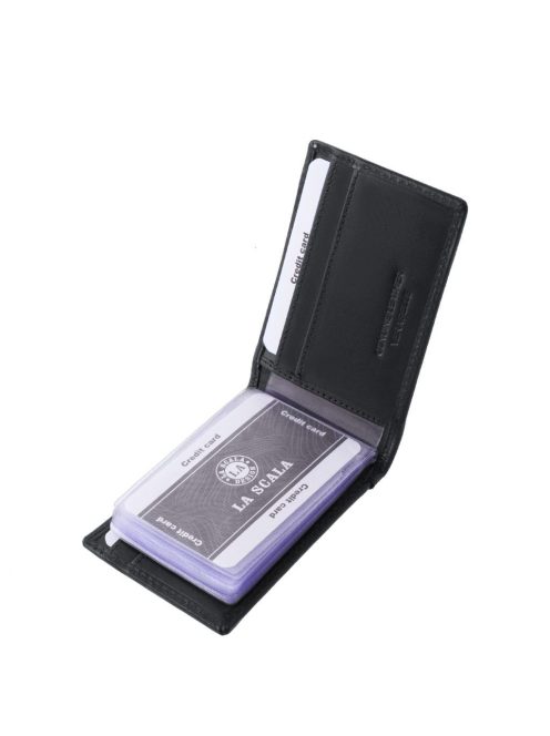 La Scala bőr kártyatartó ADQ30809 fekete