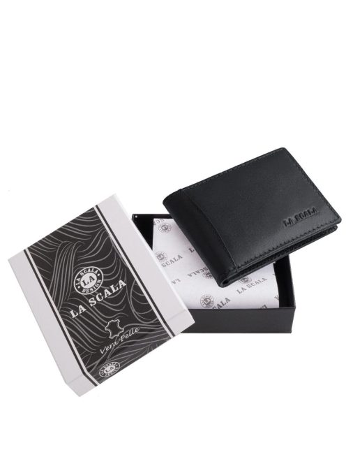 La Scala bőr kártyatartó ADQ30809 fekete