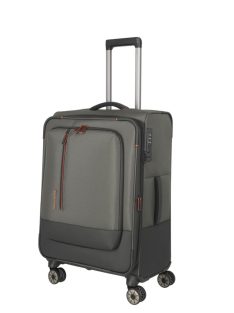   Travelite Crosslite M oliv bővíthető közepes méretű bőrönd 