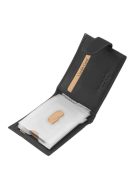 Green Deed AGD30809/T fekete bőr férfi kártyatartó és pénztárca