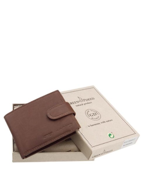 Green Deed AGD30809/T világos barna bőr férfi kártyatartó és pénztárca