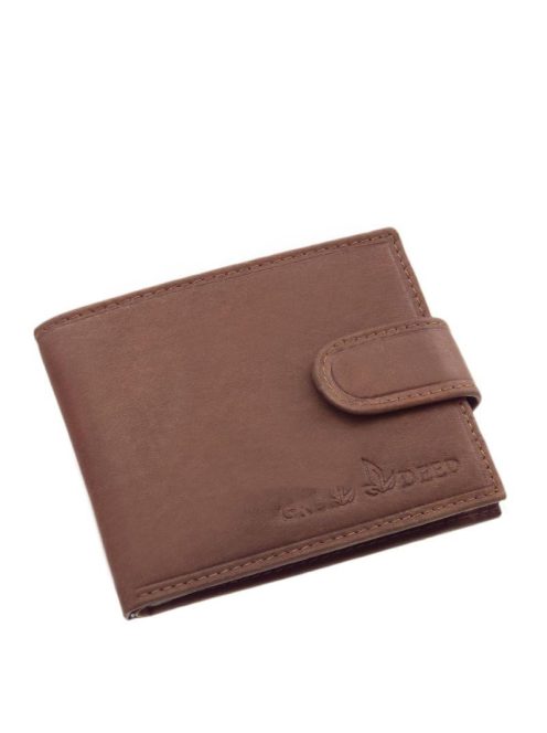 Green Deed AGD30809/T világos barna bőr férfi kártyatartó és pénztárca