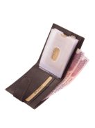 Green Deed AGD30809/T sötét barna bőr férfi kártyatartó és pénztárca