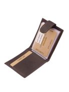 Green Deed AGD30809/T sötét barna bőr férfi kártyatartó és pénztárca