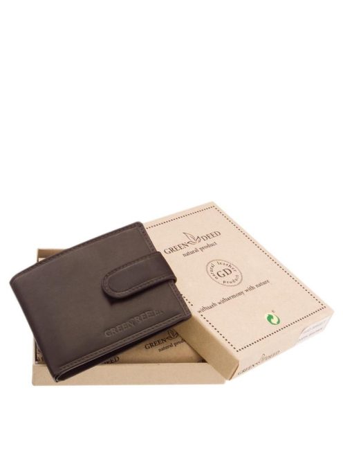 Green Deed AGD30809/T sötét barna bőr férfi kártyatartó és pénztárca