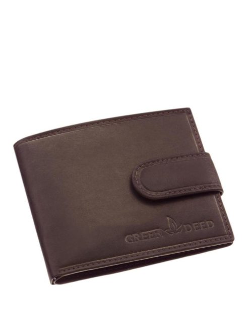 Green Deed AGD30809/T sötét barna bőr férfi kártyatartó és pénztárca