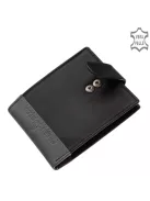 Green Deed SGV30809/T fekete bőr férfi kártyatartó és pénztárca