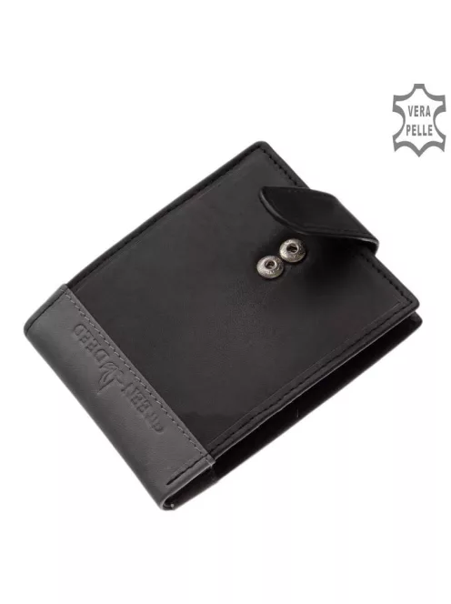 Green Deed SGV30809/T fekete bőr férfi kártyatartó és pénztárca
