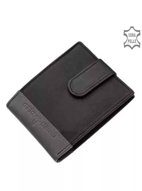 Green Deed SGV30809/T fekete bőr férfi kártyatartó és pénztárca