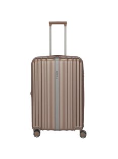   Travelite Paros M Capuccino bővíthető közepes méretű prémium bőrönd 