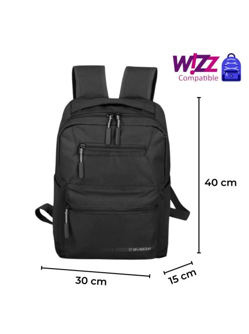 Travelite 6917-01 Kick Off fekete közepes méretű hátizsák