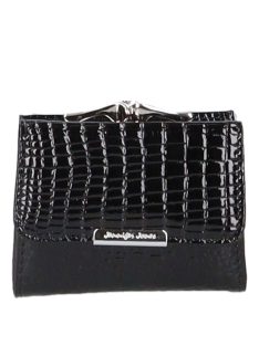 Jennifer Jones 5287-2 fekete bőr női pénztárca