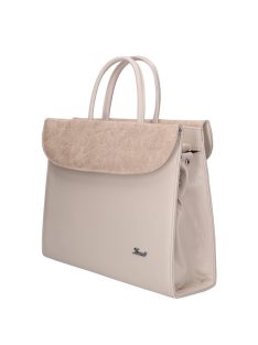 Karen 284 bézs virág rostbőr női aktatáska