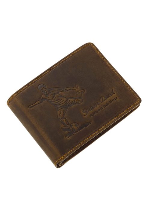 GreenDeed pénztárca focis mintával FOCI9641 barna