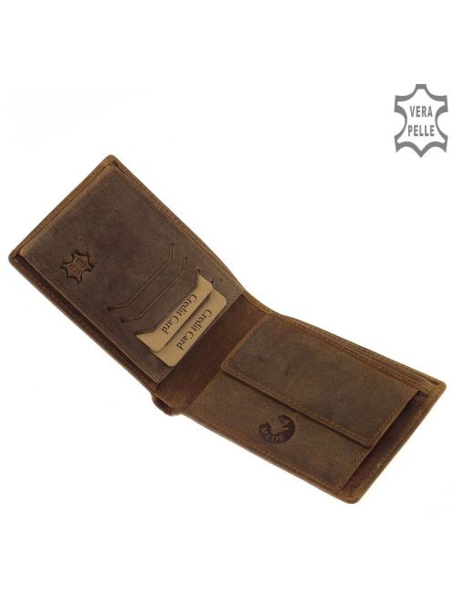 GreenDeed pénztárca focis mintával FOCI9641 barna