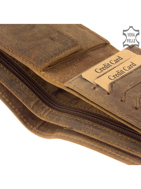 GreenDeed pénztárca focis mintával FOCI9641 barna