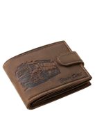 GreenDeed valódi bőr férfi pénztárca tűzoltó autó mintával TUZO1021/T barna