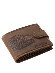   GreenDeed valódi bőr férfi pénztárca tűzoltó autó mintával TUZO1021/T barna