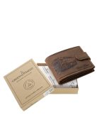 GreenDeed valódi bőr férfi pénztárca tűzoltó autó mintával TUZO1021/T barna