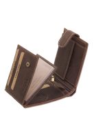 GreenDeed valódi bőr férfi pénztárca klasszikus vonat mintával REVO1021/T