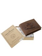 GreenDeed valódi bőr férfi pénztárca modern vonat mintával UJVO1021