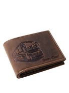 GreenDeed valódi bőr férfi pénztárca modern busz mintával BUJO1021
