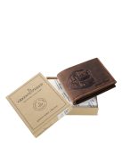 GreenDeed valódi bőr férfi pénztárca modern busz mintával BUJO1021