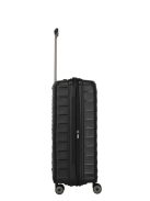 Travelite MOOBY M fekete bővíthető közepes méretű bőrönd