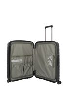 Travelite MOOBY M fekete bővíthető közepes méretű bőrönd