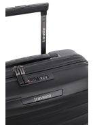 Travelite MOOBY M fekete bővíthető közepes méretű bőrönd
