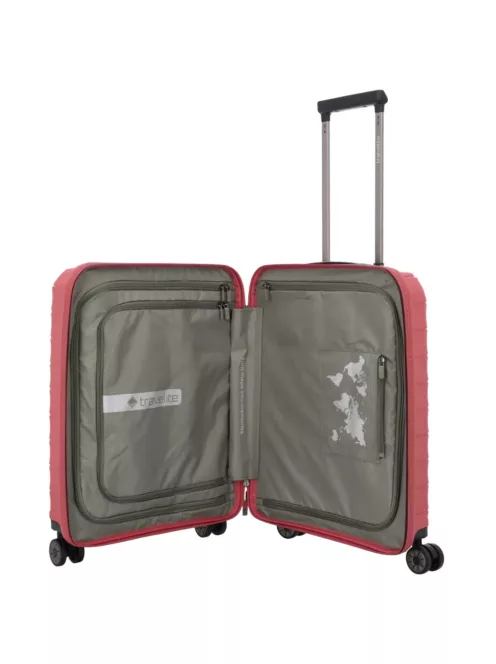 Travelite MOOBY S piros kabin méretű bőrönd