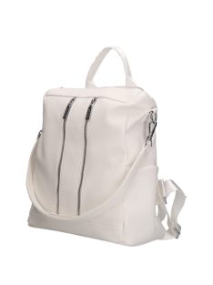 Chiara L 312 fehér rostbőr hátizsák és válltáska 