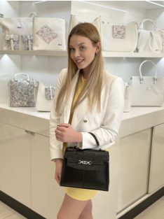 Chiara rostbőr táska I 5035 bis fekete rózsa