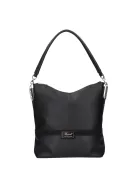 Karen 1337 bis fekete velúr rostbőr női táska