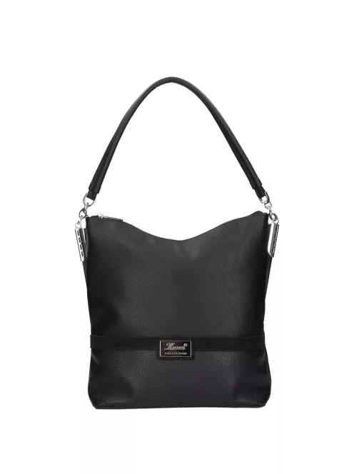 Karen 1337 bis fekete velúr rostbőr női táska