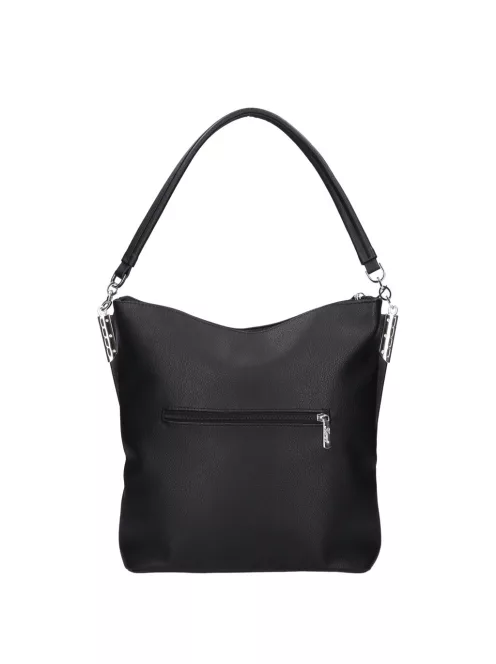 Karen 1337 bis fekete velúr rostbőr női táska