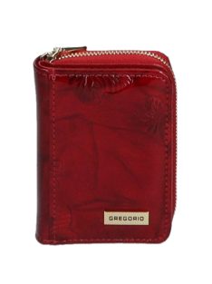Gregorio BTS-125 piros kicsi bőr női pénztárca