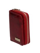 Gregorio BTS-125 piros kicsi bőr női pénztárca