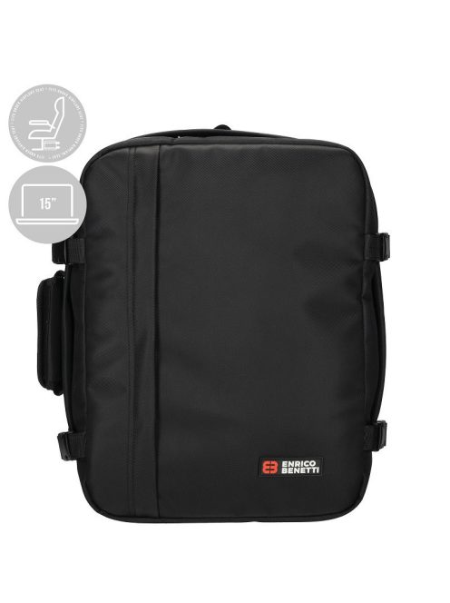 Enrico Benetti Wizzair fedélzeti hátizsák 46225 fekete